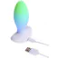 Анальная пробка с вибрацией и подсветкой Illumination The Plug, белая - Фото №7
