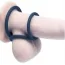 Набор эрекционных колец Hombre Xtra Stretch Silicone C-Bands, синий - Фото №5