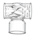 Насадка для вібромасажерів Power Head Male Masturbator Wand Massager Head, прозора - Фото №1
