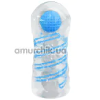 Мастурбатор Pretty Love Transparent Spiral Masturbator, голубой - Фото №1