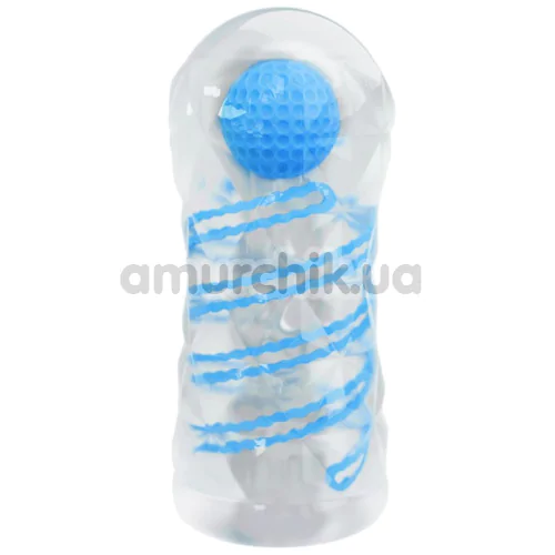 Мастурбатор Pretty Love Transparent Spiral Masturbator, голубой - Фото №1
