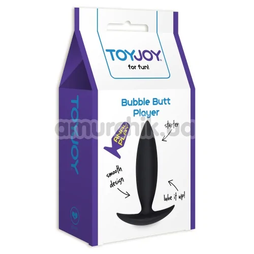 Анальная пробка Bubble Butt Player Starter, черная
