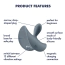 Анальная пробка с вибрацией Satisfyer Booty Absolute Beginners 2, серая - Фото №6