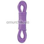 Мотузка для бондажу DS Fetish Silicone Rope 6 M, фіолетова - Фото №1