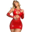 Платье Star Night Secret Garden Rhinestone Mini Dress, красное - Фото №3