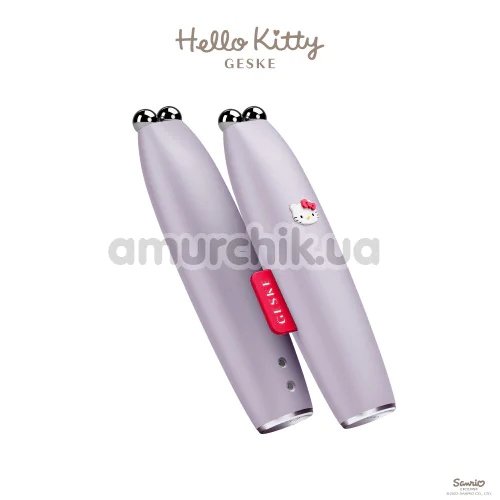 Мікрострумова ручка для підтяжки шкіри обличчя Geske MicroCurrent Face-Lift Pen 6 in 1 - Hello Kitty, бузкова