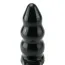 Анальная пробка Tripple Ripple Butt Plug Large, большая черная - Фото №2