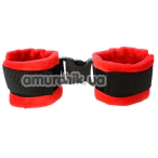 Фиксаторы для ног Art of Sex Ankle Cuffs Soft Touch, красно-черные - Фото №1