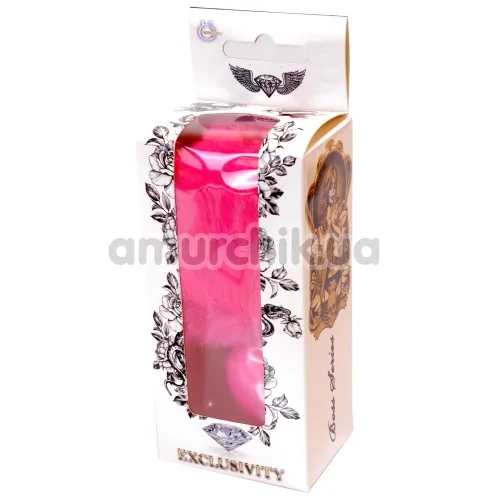 Анальна пробка з рожевим хвостиком Boss Series Exclusivity Silikon Bunny Tail, рожева