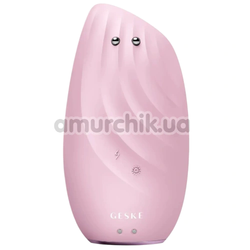 Щетка для лица Geske Sonic Thermo Facial Brush & Face-Lifter 8 in 1, светло-розовая