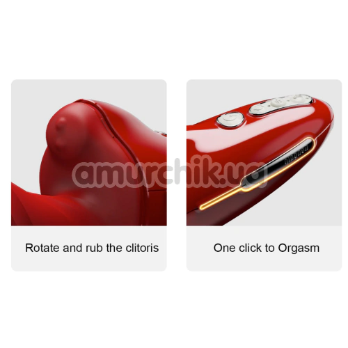 Секс-машина з підігрівом Qingnan No.9 Handheld Vibrating And Rotating Thruster, червона