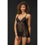Комплект Leg Avenue Floral Lace Babydoll & String черный: комбинация + трусики-стринги - Фото №8