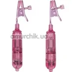 Затискачі для сосків з вібрацією Nipple Play One Touch Micro Vibro Clamps, рожеві - Фото №1