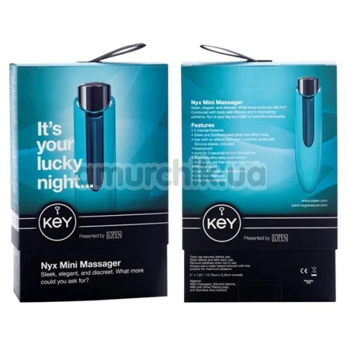 Вібратор KEY Nyx Mini Massager, блакитний