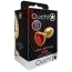 Анальна пробка з червоним кристалом Ouch! Heart Metal Butt Plug Small, золота - Фото №5