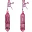 Зажимы для сосков с вибрацией Nipple Play One Touch Micro Vibro Clamps, розовые - Фото №1