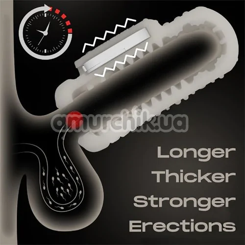 Мастурбатор с вибрацией Knights Ring Drip, белый