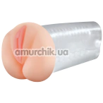 Штучна вагіна і анус Pipedream Extreme Deluxe See-Thru Stroker, тілесна - Фото №1