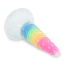 Фаллоимитатор Creature Cocks Uni-Glow Glow-in-the-Dark Rainbow Silicone Dildo, разноцветный - Фото №5