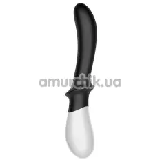 Вібратор з підігрівом FoxShow Silicone Prostate and G-spot Massager, чорний - Фото №1