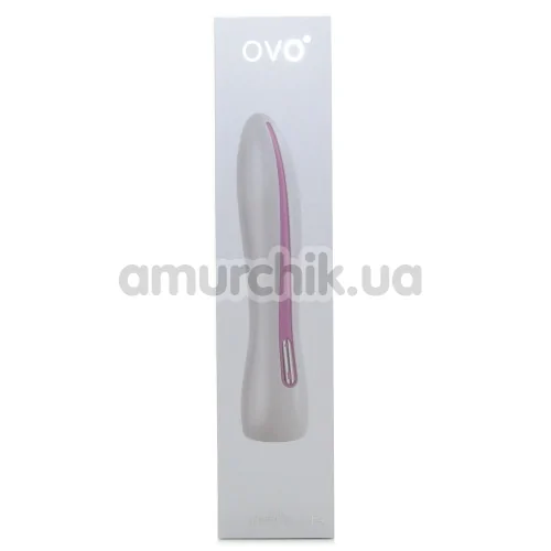 Вибратор OVO F4, бело-розовый
