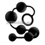 Анальные шарики Anal Adventures Platinum Large Anal Beads, черные - Фото №1