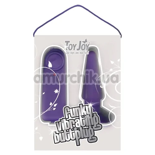 Анальна пробка з вібрацією Funky Vibrating Buttplug, фіолетова