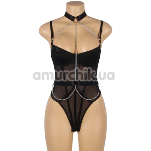 Боди Star Night Collar Chain Mesh Teddy, черное