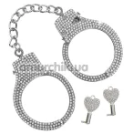 Наручники Taboom Diamond Wrist Cuffs, серебряные - Фото №1