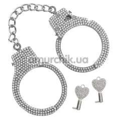 Наручники Taboom Diamond Wrist Cuffs, серебряные - Фото №1
