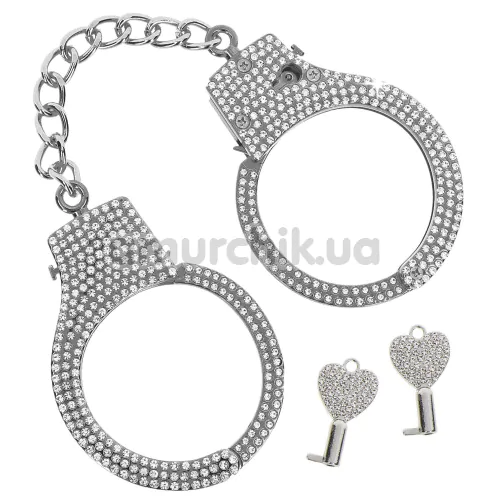 Наручники Taboom Diamond Wrist Cuffs, срібні - Фото №1