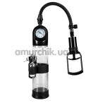 Вакуумная помпа с вибрацией Penis Pump Men Powerup Master, прозрачная - Фото №1