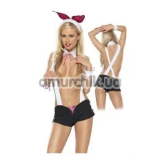 Костюм кролика Roxana Bunny Set: ушки + воротничок + манжеты + шорты с подтяжками - Фото №1