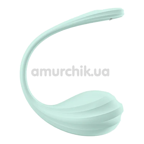 Виброяйцо Satisfyer Smooth Petal, бирюзовое