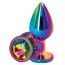 Анальна пробка з райдужним кристалом Loveshop Seamless Butt Plug L, райдужна - Фото №1