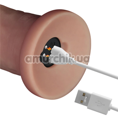 Вібратор Sliding Skin Pro II 9, тілесний