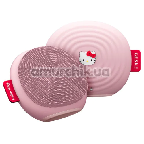Ультразвуковая щетка для лица Geske Sonic Facial Brush 4 in 1 - Hello Kitty, светло-розовая