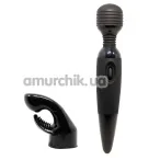 Универсальный массажер с насадкой Sensual Massager, черный - Фото №1
