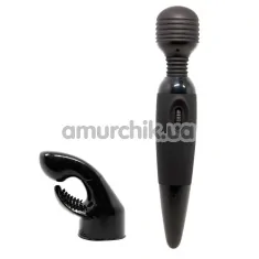 Універсальний масажер з насадкою Sensual Massager, чорний - Фото №1