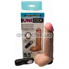 Насадка для страпона з вібрацією Uni Cock, тілесна - Фото №1