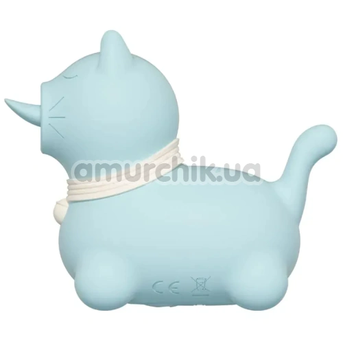 Симулятор орального сексу для жінок з вібрацією Univibe Sexy Kitty, блакитний