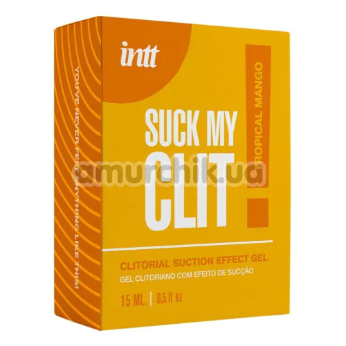 Гель для клитора с эффектом вибрации и посасывания Intt Suck My Clit - манго, 15 мл