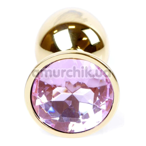 Анальна пробка зі світло-рожевим кристалом Exclusivity Jewellery Gold Plug, золота
