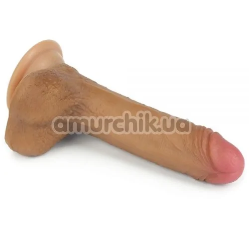 Фаллоимитатор Dual-Layered Silicone Nature Cock LV4001, коричневый