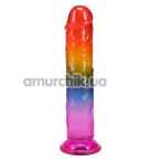 Фаллоимитатор Doc Johnson Crystal Jellies Classic Dong 7.5, радужный - Фото №1