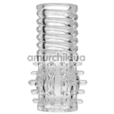 Насадка на пенис Size Matters Textured Clear Girth Enhancer, прозрачная - Фото №1