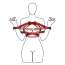 Бондажний набір Upko Bowknot Body Straps Bondage Set Top, червоний - Фото №2