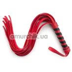 Флоггер DS Fetish Mini Flogger, красно-черный - Фото №1