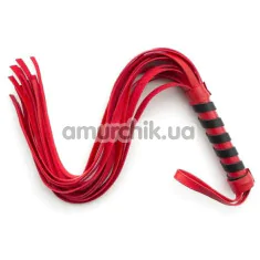 Флогер DS Fetish Mini Flogger, червоно-чорний - Фото №1
