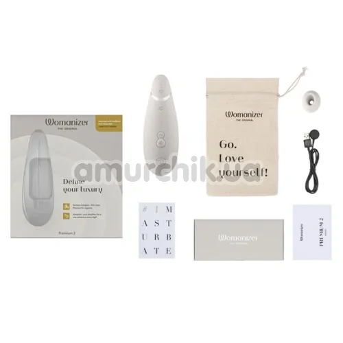 Симулятор орального секса для женщин Womanizer Premium 2, серый